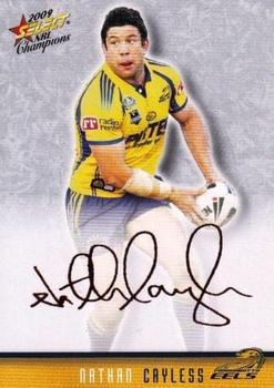 2009 Select NRL Champions - Foiled Signature #FS30 Nathan Cayless Front